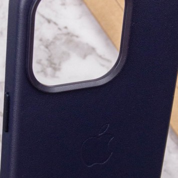 Шкіряний чохол для iPhone 14 Pro Violet з серії AA Plus з MagSafe