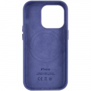 Шкіряний чохол для Apple iPhone 14 Pro (6.1"") - Leather Case (AA Plus) with MagSafe Wisteria