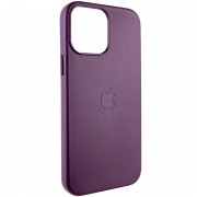 Шкіряний чохол для Apple iPhone 14 Pro Max (6.7"") - Leather Case (AA Plus) with MagSafe Dark Cherry