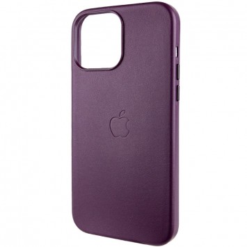 Шкіряний чохол для Apple iPhone 14 Pro Max (6.7"") - Leather Case (AA Plus) with MagSafe Dark Cherry - Чохли для iPhone 14 Pro Max - зображення 2 