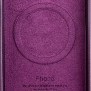 Кожаный чехол для Apple iPhone 14 Pro Max (6.7"") - Leather Case (AA Plus) with MagSafe Dark Cherry