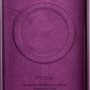 Шкіряний чохол для Apple iPhone 14 Pro Max (6.7"") - Leather Case (AA Plus) with MagSafe Dark Cherry - Чохли для iPhone 14 Pro Max - зображення 3 