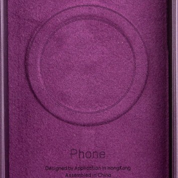 Кожаный чехол для Apple iPhone 14 Pro Max (6.7"") - Leather Case (AA Plus) with MagSafe Dark Cherry - изображение 3