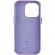 Кожаный чехол для Apple iPhone 14 Pro Max (6.7"") - Leather Case (AA Plus) with MagSafe Elegant purple