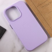 Кожаный чехол для Apple iPhone 14 Pro Max (6.7"") - Leather Case (AA Plus) with MagSafe Elegant purple