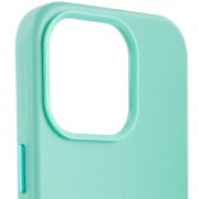 Кожаный чехол для Apple iPhone 14 Pro Max (6.7"") - Leather Case (AA Plus) with MagSafe Ice