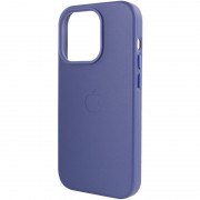 Шкіряний чохол для Apple iPhone 14 Pro Max (6.7"") - Leather Case (AA Plus) with MagSafe Wisteria