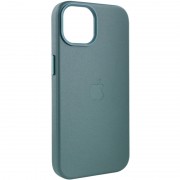 Кожаный чехол Leather Case (AA Plus) with MagSafe для Apple iPhone 12 Pro / 12 (6.1"") Pine green