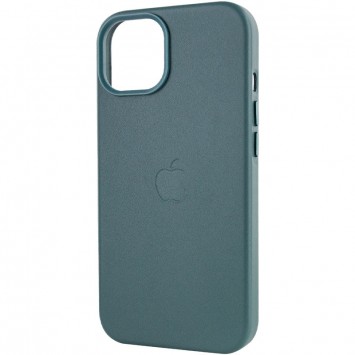 Шкіряний чохол Leather Case (AA Plus) з MagSafe для Apple iPhone 12 Pro / 12 (6.1"") Pine green - Чохли для iPhone 12 Pro - зображення 5 