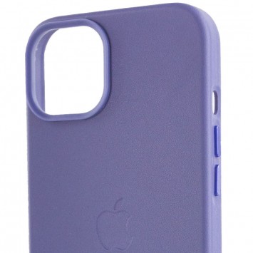 Кожаный чехол Leather Case (AA Plus) with MagSafe для Apple iPhone 12 Pro / 12 (6.1"") Violet - Чехлы для iPhone 12 Pro - изображение 4