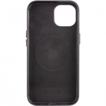 Черный кожаный чехол Leather Case (AA Plus) с MagSafe для Apple iPhone 12 Pro Max (6.7'')
