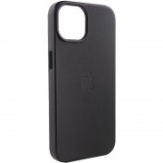 Кожаный чехол для Apple iPhone 12 Pro Max (6.7"") - Leather Case (AA Plus) with MagSafe Black