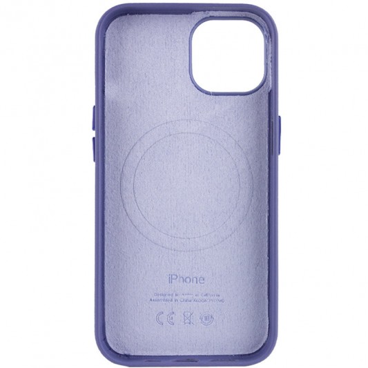 Шкіряний чохол для iPhone 12 Pro Max (6.7"") - Leather Case (AA Plus) with MagSafe Violet - зображення 1 