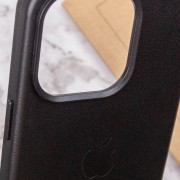 Кожаный чехол Leather Case (AA Plus) with MagSafe для Apple iPhone 13 Pro (6.1"") Black