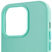 Кожаный чехол Leather Case (AA Plus) with MagSafe для Apple iPhone 13 Pro (6.1"") Ice