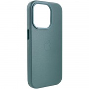 Шкіряний чохол Leather Case (AA Plus) з MagSafe для Apple iPhone 13 Pro (6.1"") Pine green