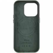 Кожаный чехол Leather Case (AA Plus) with MagSafe для Apple iPhone 13 Pro (6.1"") Shirt Green