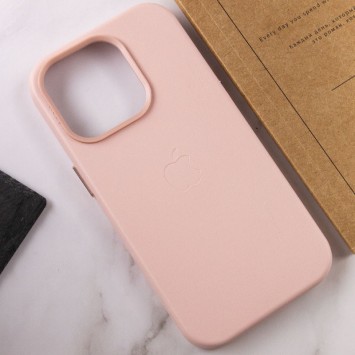 Кожаный чехол Leather Case (AA Plus) with MagSafe для Apple iPhone 13 Pro Max (6.7"") Sand Pink - Чехлы для iPhone 13 Pro Max - изображение 6