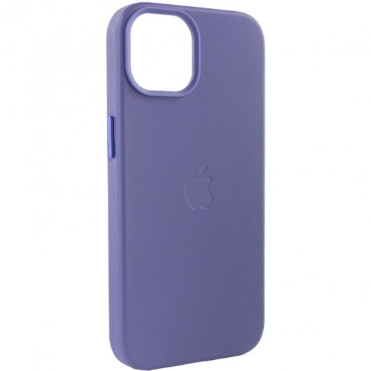 Шкіряний чохол Leather Case (AA Plus) with MagSafe для Apple iPhone 13 (6.1"") Violet - зображення 3 