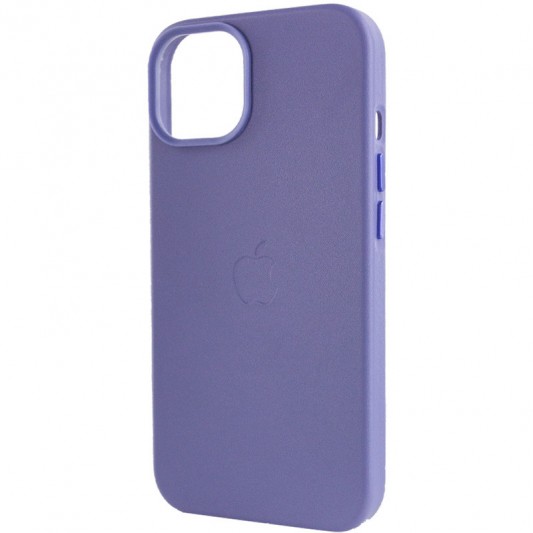 Шкіряний чохол Leather Case (AA Plus) with MagSafe для Apple iPhone 13 (6.1"") Violet - зображення 5 