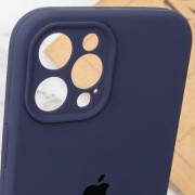 Чохол Silicone Case Full Camera Protective (AA) Apple iPhone 12 Pro (6.1"), Темно-синій / Midnight blue