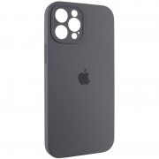 Чехол Silicone Case Full Camera Protective (AA) для Apple iPhone 12 Pro (6.1"), Серый / Dark Gray