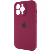 Чохол Silicone Case Full Camera Protective (AA) Apple iPhone 13 Pro (6.1"), Бордовий / Maroon