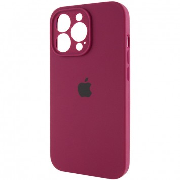 Чехол Silicone Case Full Camera Protective (AA) для Apple iPhone 13 Pro (6.1"), Бордовый / Maroon - Чехлы для iPhone 13 Pro - изображение 2