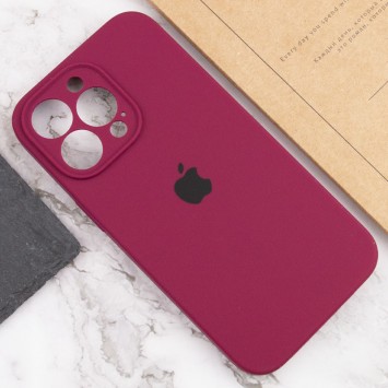 Чехол Silicone Case Full Camera Protective (AA) для Apple iPhone 13 Pro (6.1"), Бордовый / Maroon - Чехлы для iPhone 13 Pro - изображение 4