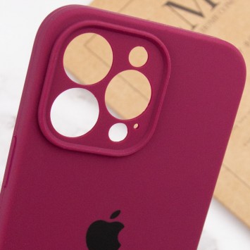 Чехол Silicone Case Full Camera Protective (AA) для Apple iPhone 13 Pro (6.1"), Бордовый / Maroon - Чехлы для iPhone 13 Pro - изображение 5