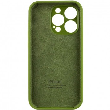Чехол Silicone Case Full Camera Protective (AA) для Apple iPhone 13 Pro (6.1"), Зеленый / Dark Olive - Чехлы для iPhone 13 Pro - изображение 3