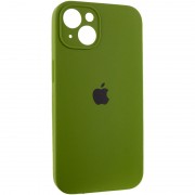 Чохол Silicone Case Full Camera Protective (AA) для Apple iPhone 13 (6.1"), Зелений / Dark Olive