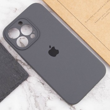 Чехол Silicone Case Full Camera Protective (AA) для Apple iPhone 13 Pro Max (6.7"), Серый / Dark Gray - Чехлы для iPhone 13 Pro Max - изображение 5