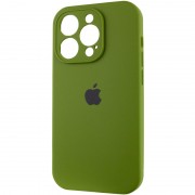 Чохол Silicone Case Full Camera Protective (AA) для Apple iPhone 14 Pro Max (6.7"), Зелений / Dark Olive