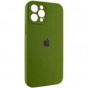 Чохол для iPhone 12 Pro Max - Silicone Case Full Camera Protective (AA), Зелений / Dark Olive