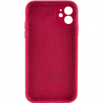 Чехол Silicone Case Full Camera Protective (AA) Apple iPhone 12 (6.1"), Красный / Rose Red - Чехлы для iPhone 12 - изображение 1