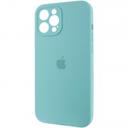 Чохол Silicone Case Full Camera Protective (AA) для Apple iPhone 12 Pro (6.1"), Бірюзовий / Marine Green