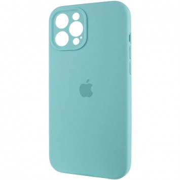 Чохол Silicone Case Full Camera Protective (AA) для Apple iPhone 12 Pro (6.1"), Бірюзовий / Marine Green - Чохли для iPhone 12 Pro - зображення 2 