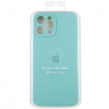 Чохол Silicone Case Full Camera Protective (AA) для Apple iPhone 12 Pro Max (6.7"), Бірюзовий / Marine Green - Чохли для iPhone 12 Pro Max - зображення 4 