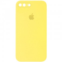 Чохол Silicone Case Square Full Camera Protective (AA) Apple iPhone 7 plus / 8 plus (5.5"), Жовтий / Yellow