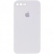 Чехол Silicone Case Square Full Camera Protective (AA) для Apple iPhone 7 plus / 8 plus (5.5"), Белый / White