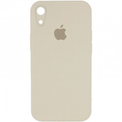 Чохол Silicone Case Square Full Camera Protective (AA) для Apple iPhone XR (6.1"), Бежевий / Antigue White