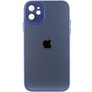 Чохол TPU+Glass Sapphire Midnight для Apple iPhone 12 (6.1"), Синій / Deep navy
