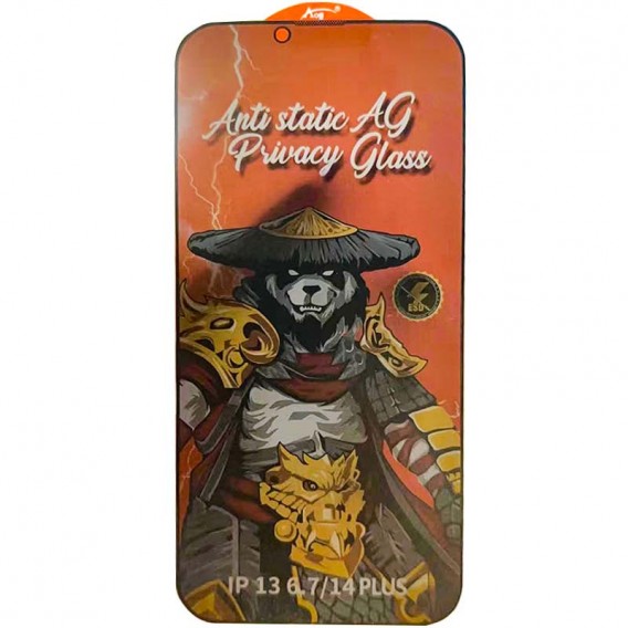 Захисне скло антишпигун Privacy 5D Matte Anti-Static для Apple iPhone 13 Pro Max / 14 Plus (6.7"), Чорний