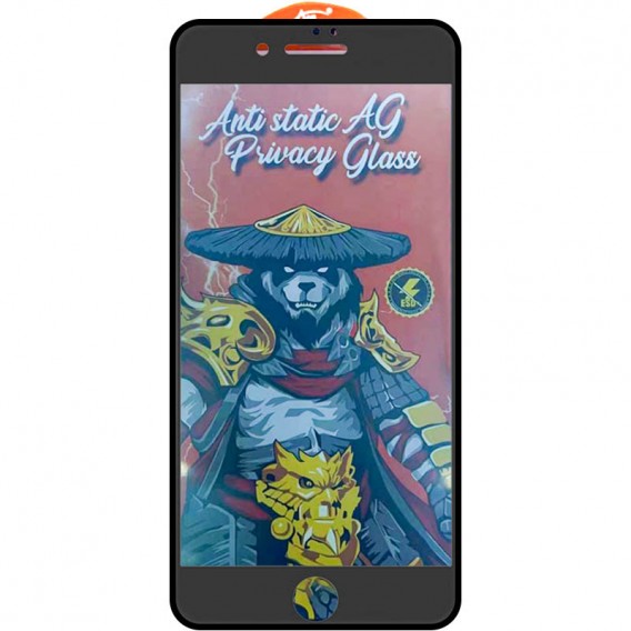 Захисне скло Privacy 5D Matte Anti-Static (тех.пак) для Apple iPhone SE 2 / 3 (2020 / 2022) / iPhone 8 / iPhone 7, Чорний