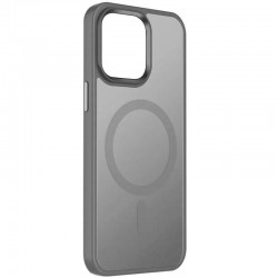 TPU+PC чехол Metal Buttons with MagSafe Colorful для Apple iPhone 15 (6.1"), Серый