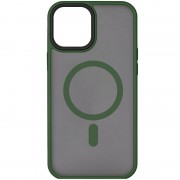 TPU+PC чохол Metal Buttons with MagSafe для Apple iPhone 15 (6.1"), Зелений