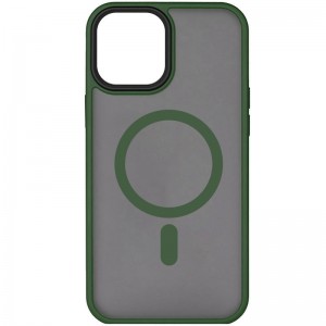 TPU+PC чехол Metal Buttons with MagSafe для Apple iPhone 15 Pro Max (6.7"), Зеленый