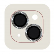 Захисне скло Metal Shine на камеру (в упак.) Apple iPhone 15 (6.1") / 15 Plus (6.7"), Срібний / Silver