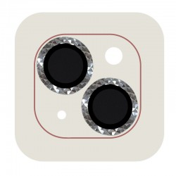 Защитное стекло Metal Shine на камеру (в упак.) для Apple iPhone 15 (6.1") / 15 Plus (6.7"), Серебряный / Silver